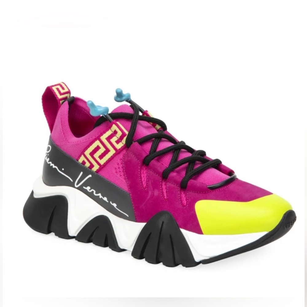 VERSACE SQUALO SNEAKERS PINK-MULTICOLOR